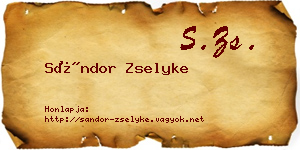 Sándor Zselyke névjegykártya