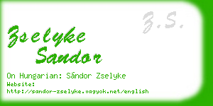 zselyke sandor business card