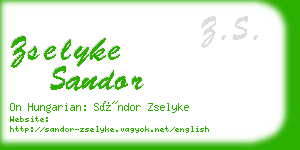 zselyke sandor business card